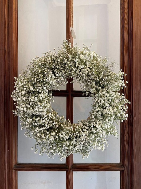 Venta de coronas de flores de paniculata preservada